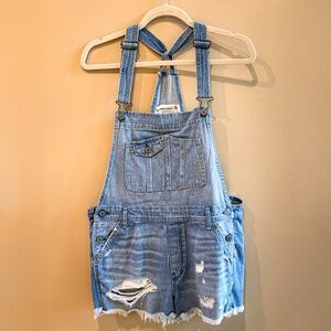 Abercrombie & Fitch Denim Shorts Overalls Womens